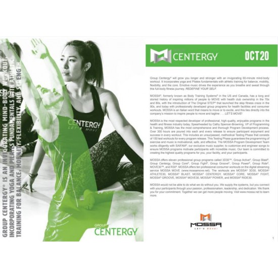 MOSSA Group Centergy OCT 2020 VIDEO+MUSIC+NOTES MOSSA Group Centergy OCT 2020 VIDEO+MUSIC+NOTES